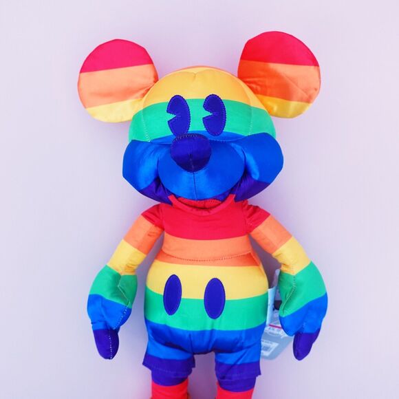 15.5 " Disney Parks Rainbow Gay Pride Mickey Mouse Plush NWT LGBTQ - Picture 8 of 10